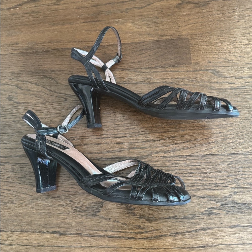 BeautiFeel Elegant Black Strappy Heels - Picture 2 of 5